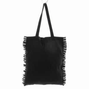 BORDERS at BALCONY トートバッグ フリル ボーダー 黒 ブラック 白 ホワイト