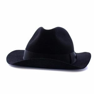 Borsalino ラビットファー中折れフェルトハット59㎝ブラック