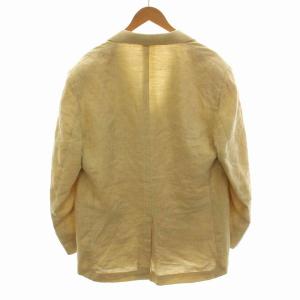GIVENCHY テーラードジャケット 3B リネン ヴィンテージ センターベント アウター 50 L イエローベージュ