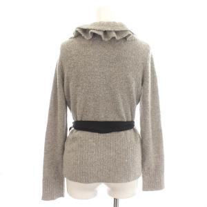 TO BE CHIC ニット カットソー フリル 長袖 2 M グレー