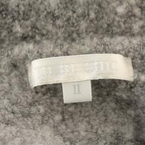 TO BE CHIC ニット カットソー フリル 長袖 2 M グレー