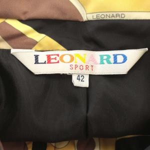 LEONARD SPORT ロングベスト ハイネック ポリエステル 42 M 黒 ブラック 黄色