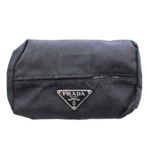 ティッシュケース ミニ 三角プレート ロゴ ナイロン 黒 ブラック 1N0001