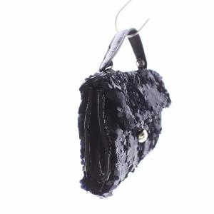 FURLA ハンドバッグ クラッチバッグ スパンコール 黒 ブラック OF