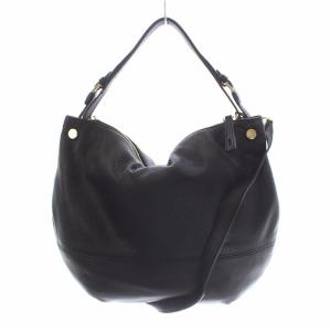 FURLA モンマルトル 2WAY ショルダーバッグ トートバッグ 南京錠モチーフ カーフレザー 黒 ブラック OF