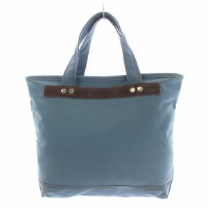 MARC by MARC JACOBS トートバッグ ショルダーバッグ ロゴ キャンバス スエード 水色 ライトブルー 茶色 ブラウン OF