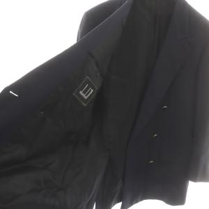 dunhill テーラードジャケット 紺ブレ ダブル 総裏地 サイドベンツ ウール 46 M 紺 ネイビー