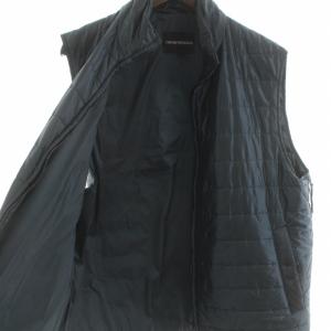 EMPORIO ARMANI インナーベスト ジップアップ 52 XL 紺 ネイビー