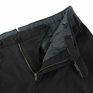 INCOTEX スリムフィット SLIM fit テーパードパンツ スラックス ジップフライ ウール 46 S 紺 ネイビー