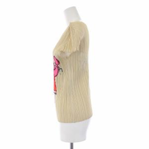 PLEATS PLEASE ISSEY MIYAKE イッセイミヤケ プリーツ カットソー 半袖 うさぎ 立体 L ベージュ