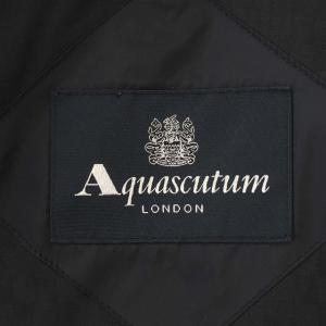 Aquascutum ダウンコート フード付 ロング コート LL 黒 ブラック