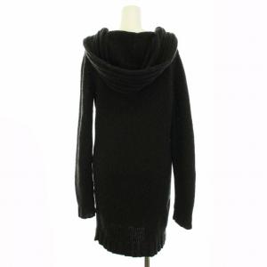 Theory ダルメシアンカリナエル DALMATIAN CARYNA L ニットカーディガン ロング フード カシミヤ 2 M 茶 ブラウン