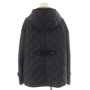 BLUE LABEL CRESTBRIDGE キルティングジャケット 裏地チェック 中綿 フード アウター 38 M 紺 ネイビー