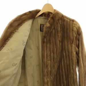 SAGA MINK ファーコート ハーフコート アウター ミンクファー 茶 ブラウン