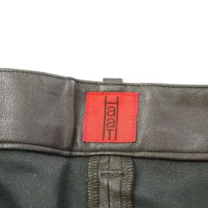 ISSEY MIYAKE HaaT フェイクレザーパンツ テーパード スラックス ジップフライ 2 M 茶 ブラウン