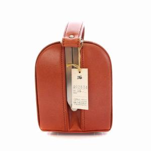 Jean Paul GAULTIER ミニ ハンドバッグ がま口 レザー オレンジ 茶