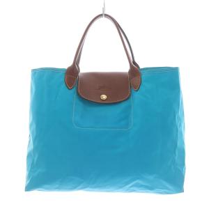 ルプリアージュ カバス CABAS トートバッグ ハンドバッグ 折りたたみ ナイロン レザー 水色 ライトブルー 茶色 ブラウン