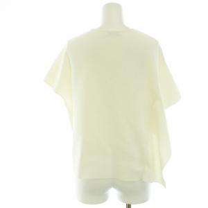 ADORE 19SS ニット カットソー アシンメトリー フリル 半袖 38 M 白 ホワイト