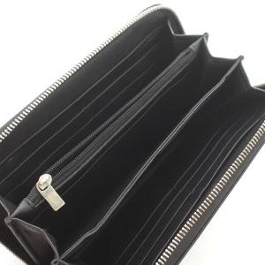 Orobianco 長財布 ラウンドファスナー サフィアーノレザー 黒 ブラック