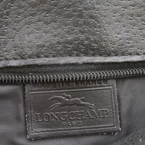 Longchamp ショルダーバッグ PVC ポシェット 柄 黒 ブラック