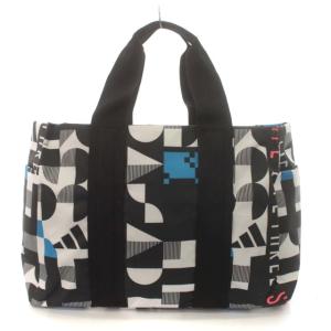 adidas 21年製 グラフィック トートバッグ ボストンバッグ HA3148 総柄 鞄 白 ホワイト 黒 ブラック