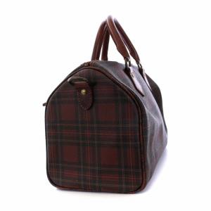 POLO RALPH LAUREN ボストンバッグ ハンドバッグ チェック 茶 ブラウン