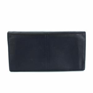 GIVENCHY 長財布 二つ折り がま口 レザー 紺 ネイビー
