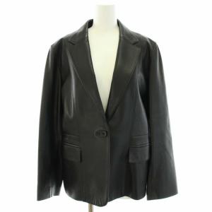 テーラードジャケット レザージャケット シングル 1B ノーベント ラムレザー 11 L 黒 ブラック