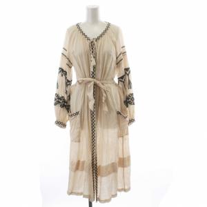 スタイルフォーリビング Style for Living ロングワンピース 刺繍 ガウン F ベージュ