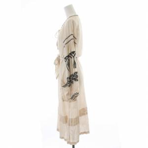 UNITED ARROWS スタイルフォーリビング Style for Living ロングワンピース 刺繍 ガウン F ベージュ