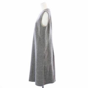 23区 ノースリーブワンピース ニット ロング スキッパー ウール混 38 M グレー