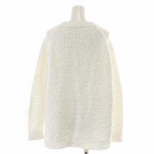 ANAYI 21SS コットンテープラウンドヘム プルオーバー ニット セーター 長袖 38 M 白 ホワイト