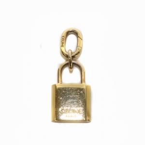 CELINE カデナチャーム パドロックチャーム 南京錠モチーフ ロゴ ゴールド OH OF