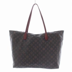 russet トートバッグ ショルダーバッグ モノグラム ナイロン グレー ボルドー ピンクベージュ OF