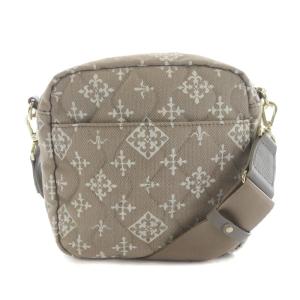 russet ボックスショルダーバッグ ポシェット 斜めがけ キルティング コットンジャガード ベージュ 白 ホワイト CE-499 OF