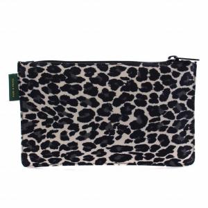 Hervé Chapelier フラットポーチM ヒョウ柄 レオパード パンサー ブラン 902F