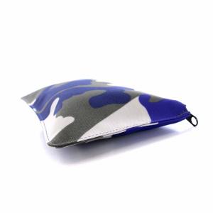 Hervé Chapelier フラットポーチM 迷彩 カモフラージュ グリブルー 902F