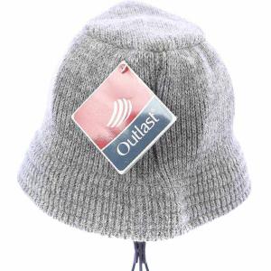 South2 West8 ニットバケットハット つば広 帽子 ロゴ 刺繍 ウール グレー