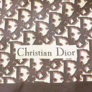Christian Dior スカーフ トロッター 総柄 茶 ブラウン