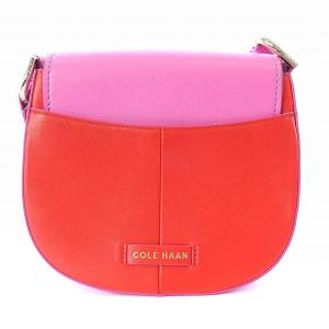 COLE HAAN グランド アンビション カラーブロック クロスボディ ショルダーバッグ レザー ピンク 赤 レッド