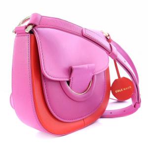 COLE HAAN グランド アンビション カラーブロック クロスボディ ショルダーバッグ レザー ピンク 赤 レッド