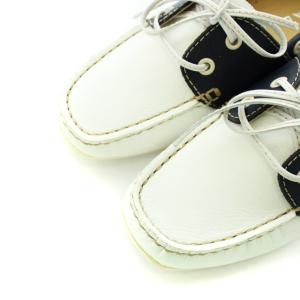 REGAL デッキシューズ フラットシューズ レザー 23cm 白 ホワイト 紺 ネイビー 赤 レッド F91C