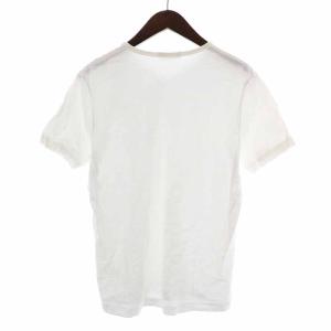 LACOSTE ベーシックVネックTシャツ (半袖) カットソー ワニロゴワッペン 4 M 白 ホワイト TH632E