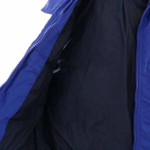 LACOSTE ダウンベスト ジャケット ハイネック ジップアップ フード 48 S 青 ブルー BH2866