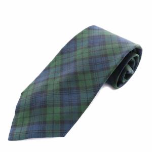 ネクタイ レギュラータイ シルク チェック 緑 グリーン