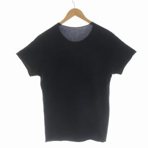 lucien pellat finet Tシャツ カットソー クルーネック プルオーバー 半袖 プリント L 黒 ブラック カーキ 赤 レッド GY09
