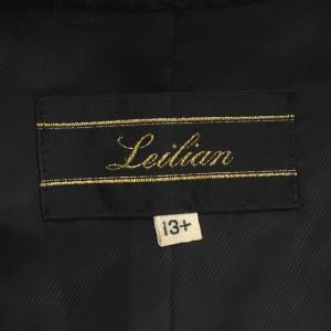 Leilian ロングコート ウール 大きいサイズ フォックスファー 13号 XL相当 黒 ブラック