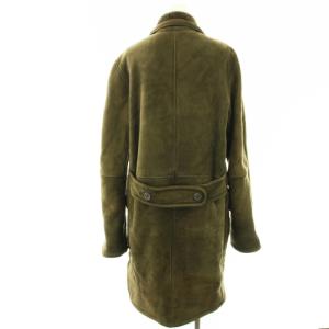 RALPH LAUREN ムートンコート 裏地ボア ロング 大きいサイズ 4 カーキ ブラウン