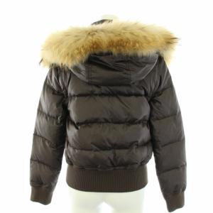 MICHAEL Michael Kors ダウンジャケット  ダウンベスト 2way アウター フード ラクーンファー 4 S 茶 ブラウン