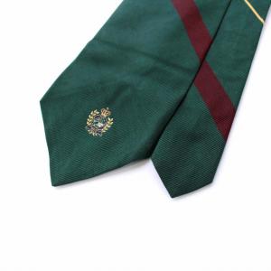 RALPH LAUREN レジメンタルストライプ ネクタイ 絹 シルク100％ 緑 グリーン
